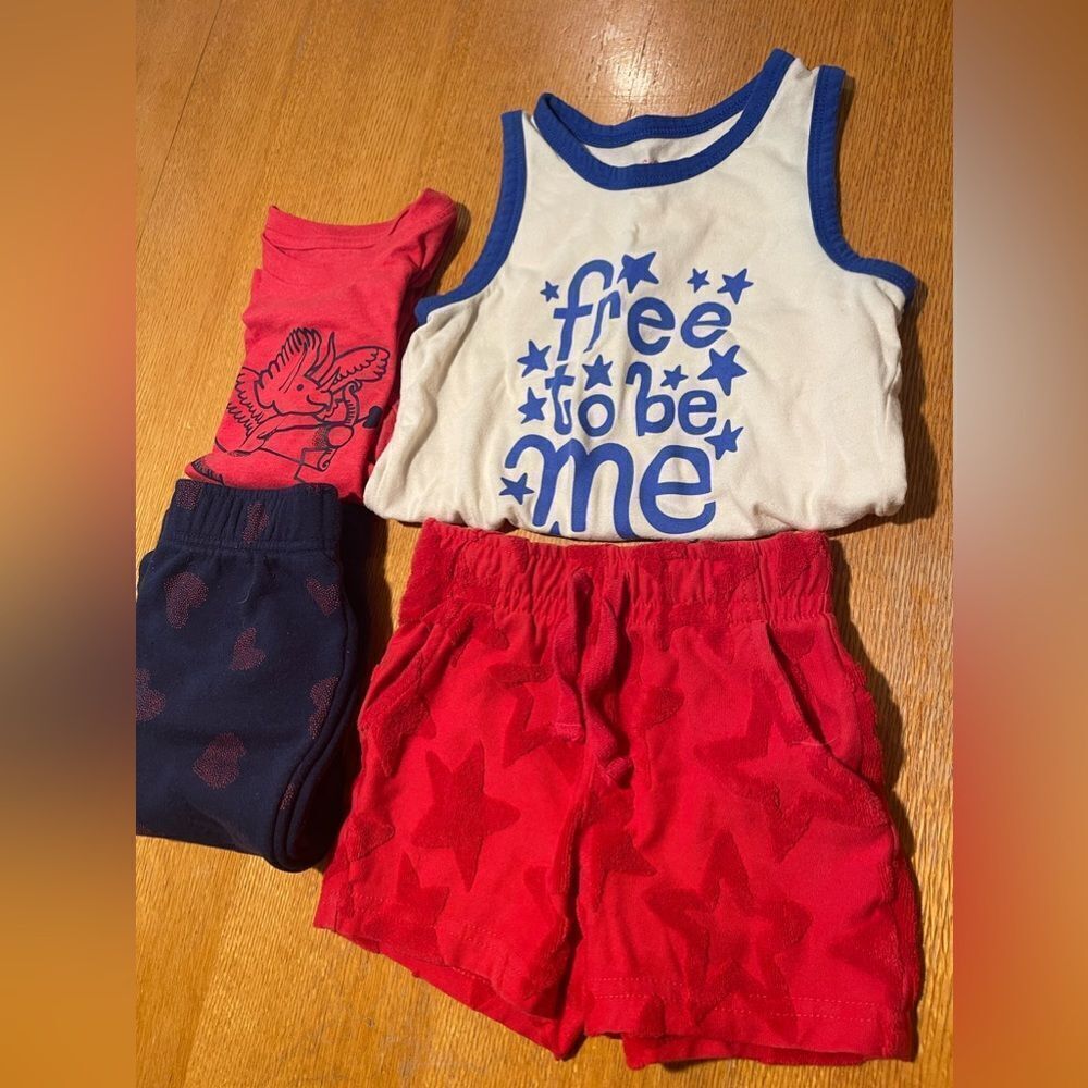 4th of July and Valentineโs Day toddlerโmatching sets
